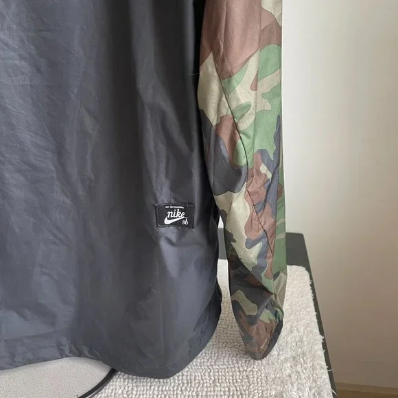 NIKE SB SKATEBOARDING ANORAK 1/2 ZIP PULLOVER CAMO WINDBREAKER JACKET MENS LARGE - Picture 8 of 8